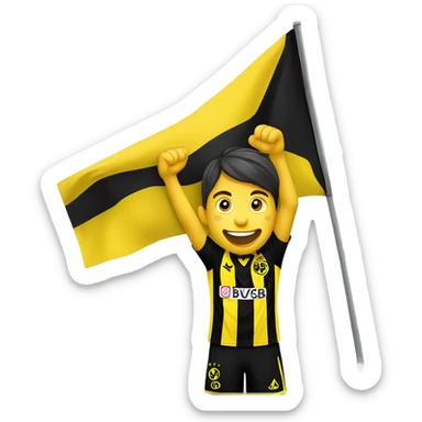 BVB fan cheering sticker