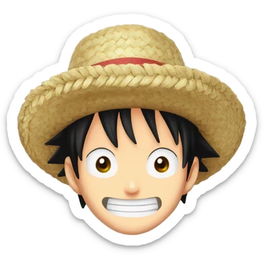one piece straw hat Luffy sas sticker