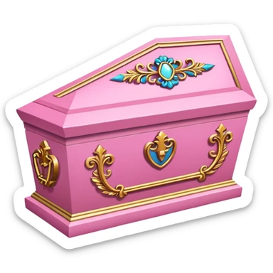 Pink coffin  sticker