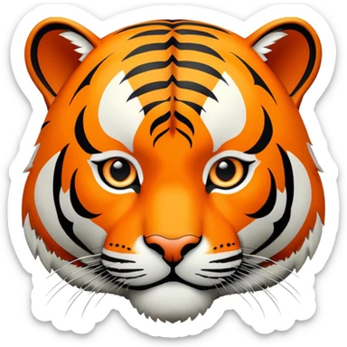 tiger face with HYPE text for Twitch emote sticker
