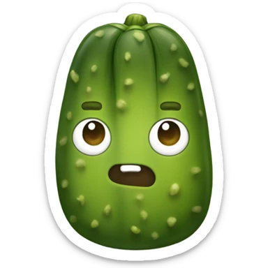 Pickle wearing pants sticker