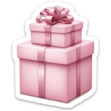 Light pink Christmas gifts under a white Christmas tree  sticker