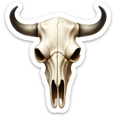 Western cow skull sticker