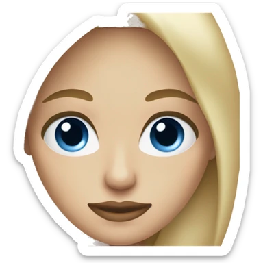 Only you blonde woman whit blue eyes sticker