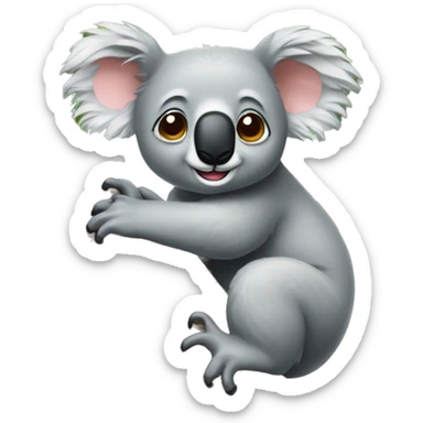 koala climbing tree sticker