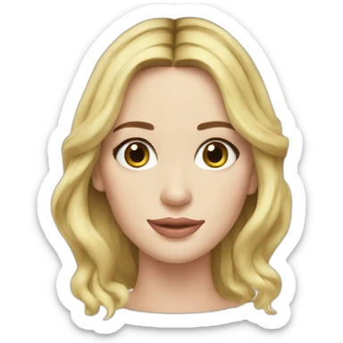 Emily Blunt blonde hair sticker