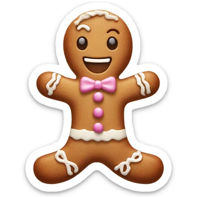 Pastel gingerbread man sticker