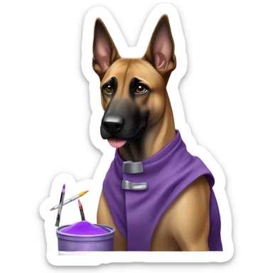malinois artist purple sticker