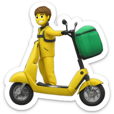 trotinette macron gilet jaune sticker