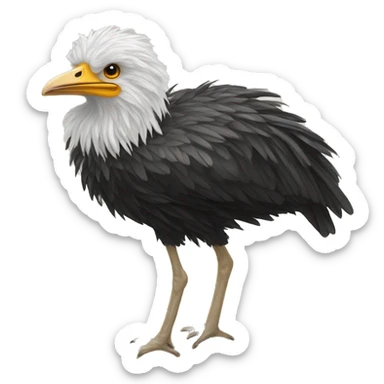 Autruche la tête dans le sable sticker