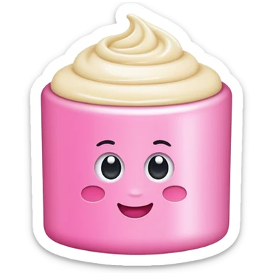 Esthetic pink tube cream sticker