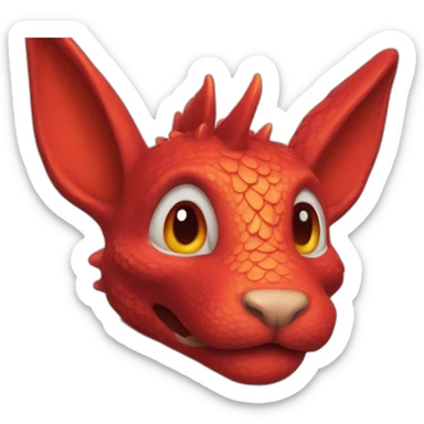 Red dragon fuse rabbit  sticker