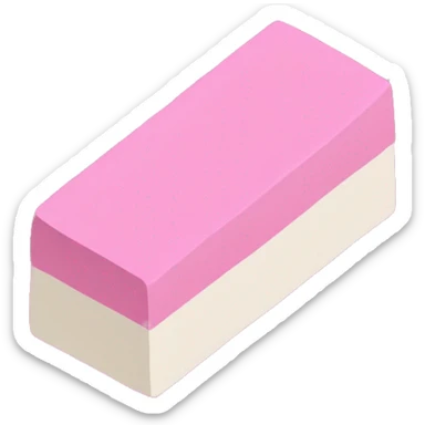 pink eraser flat isometric sticker
