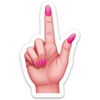 Hot pink middle finger  sticker