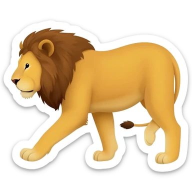 leon caminando en 4 patas sticker