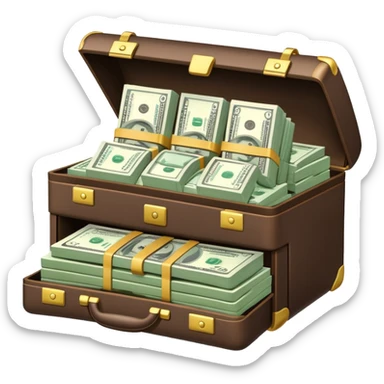 cash in a briefcase sticker