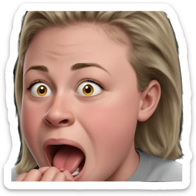 curious boy with open mouth sticker