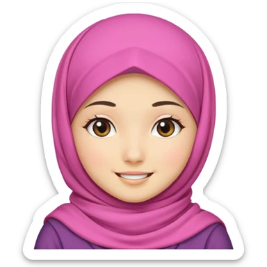 Muslim girl kawaii sticker