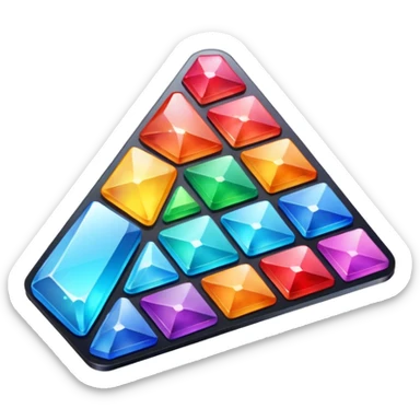 rainbow palette diagonal icon gem sticker