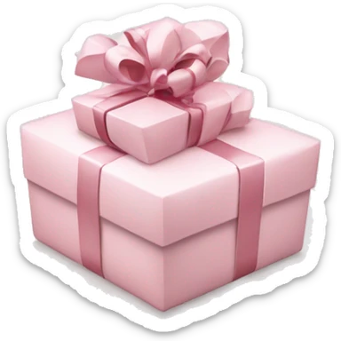 Light pink Christmas gifts under a white Christmas tree  sticker