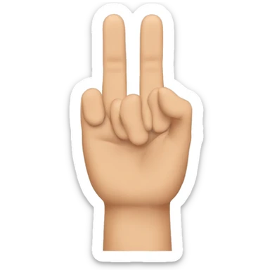 I want a hand emoji with thumb and ring finger out while others are closed sticker