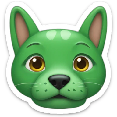 green catdog sticker