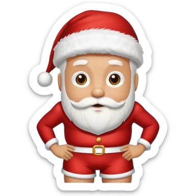 santa surfing sticker