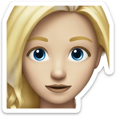 realistic blond teenager with blue eyes and a scar under one eyes sticker