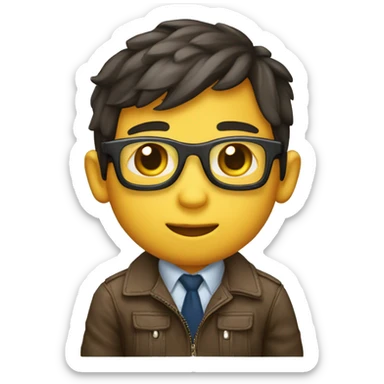 Niño rubio con gafas sticker