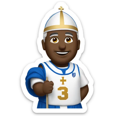 Pope wearing #3 Kentucky basketball jersey sticker