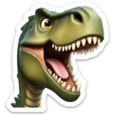 Dinosaur roaring sticker