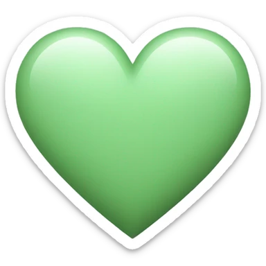 Sage green heart emoji sticker