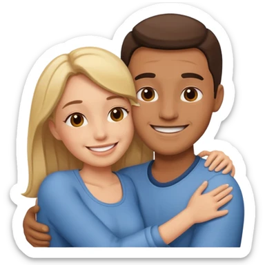 couples hug sticker