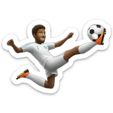 soccer player kicking sticker