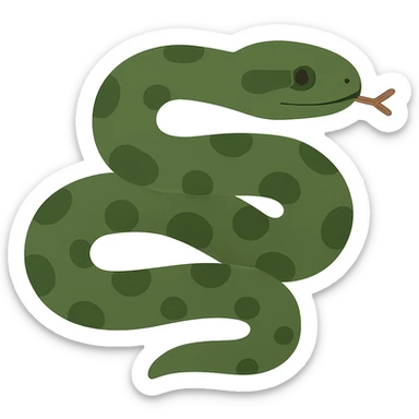 flat design style anaconda sticker