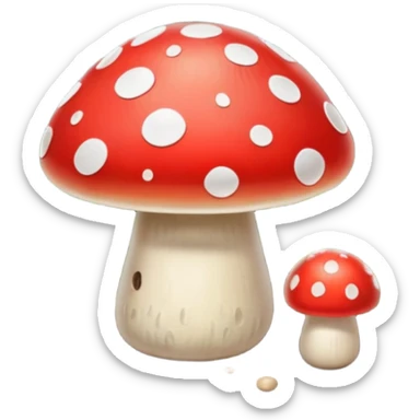 Toadstool mushroom sticker
