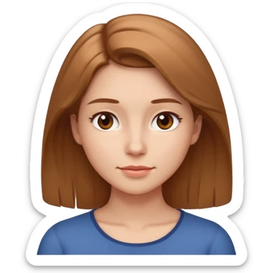 Woman tilting her head towards her shoulders, face is relaxed sticker