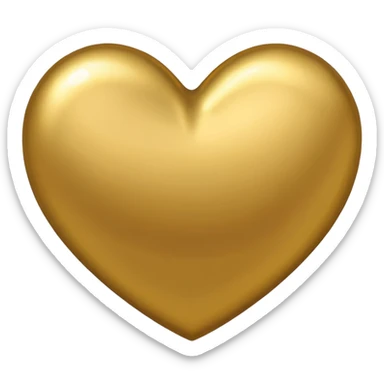 Gold heart emoji sticker