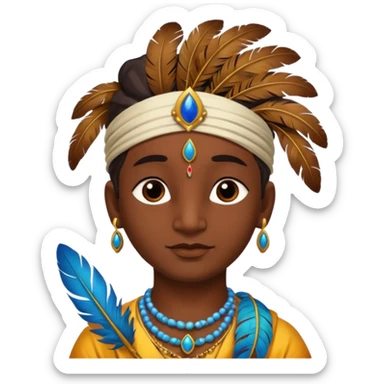 Krishna Feather sticker
