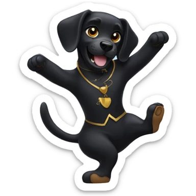 Cocker who dance With black cat  sticker