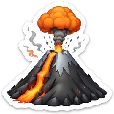 volcano sticker