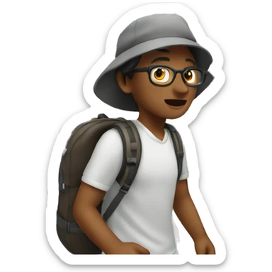 young tourists on the move sticker