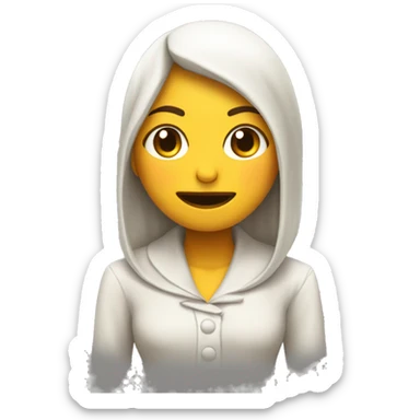 Chica pelinegra durmiendo  sticker