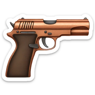 Copper pistol sticker