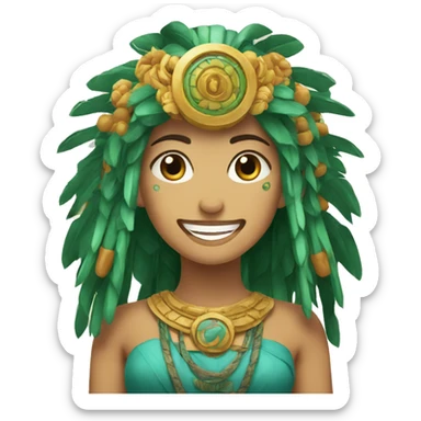 Kukulcan celebrando una victoria sticker