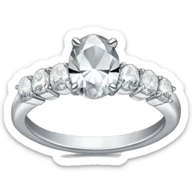 good engagement ring with small diamonds around the main oval one sticker