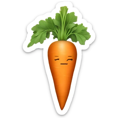 A carrot sitting at a desk doing math sticker