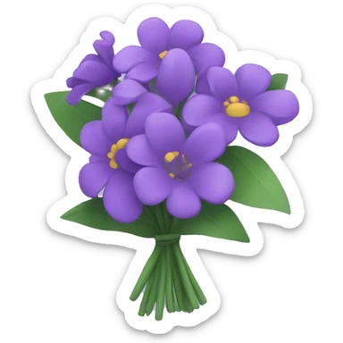 Purple flower bouquet  sticker