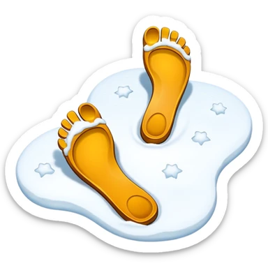 Snow Foorprints sticker