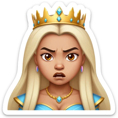 Angry kola princess  sticker